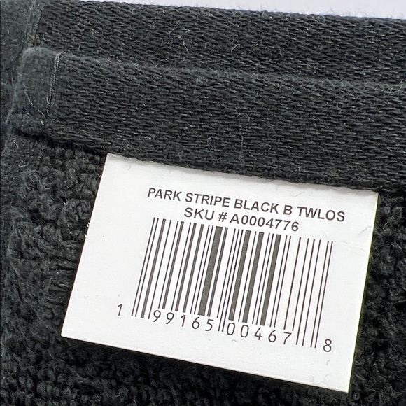 Tommy Hilfiger Bath Towels Set of 2 Park Stripe Black White Plush Cotton NEW - Picture 6 of 8